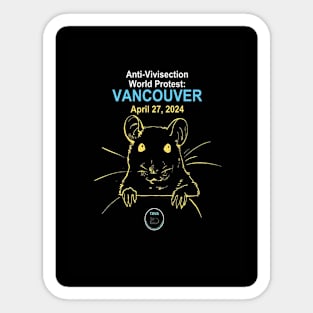 Anti-Vivisection World Protest Vancouver Sticker